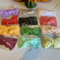 12 Infant/Toddler Headbands With Bows