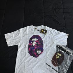 BAPE Purple Camo Ape Head Tee