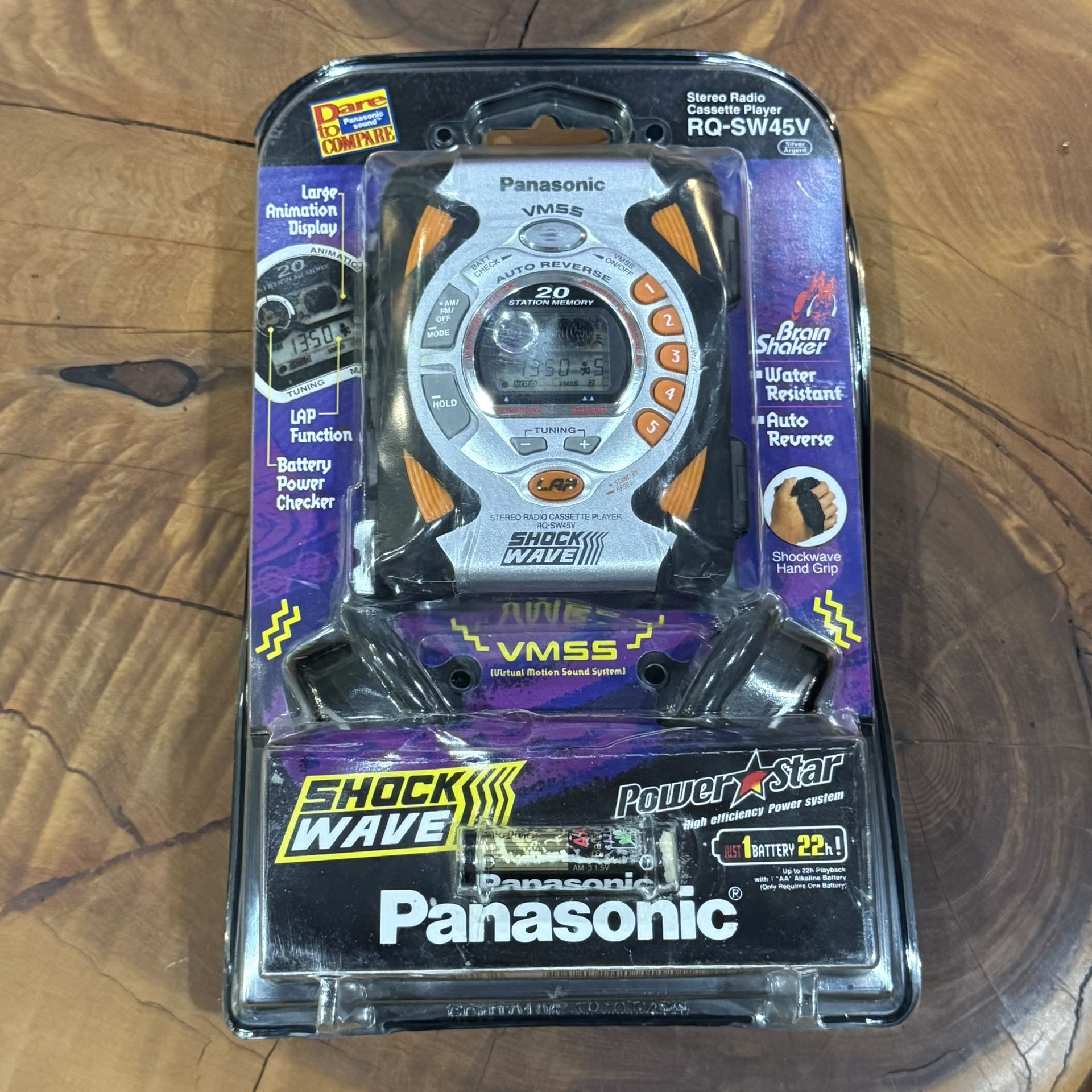 Vintage Panasonic Shockwave RQ-SW45V Walkman Radio Cassette Player VMSS • Sealed NIB