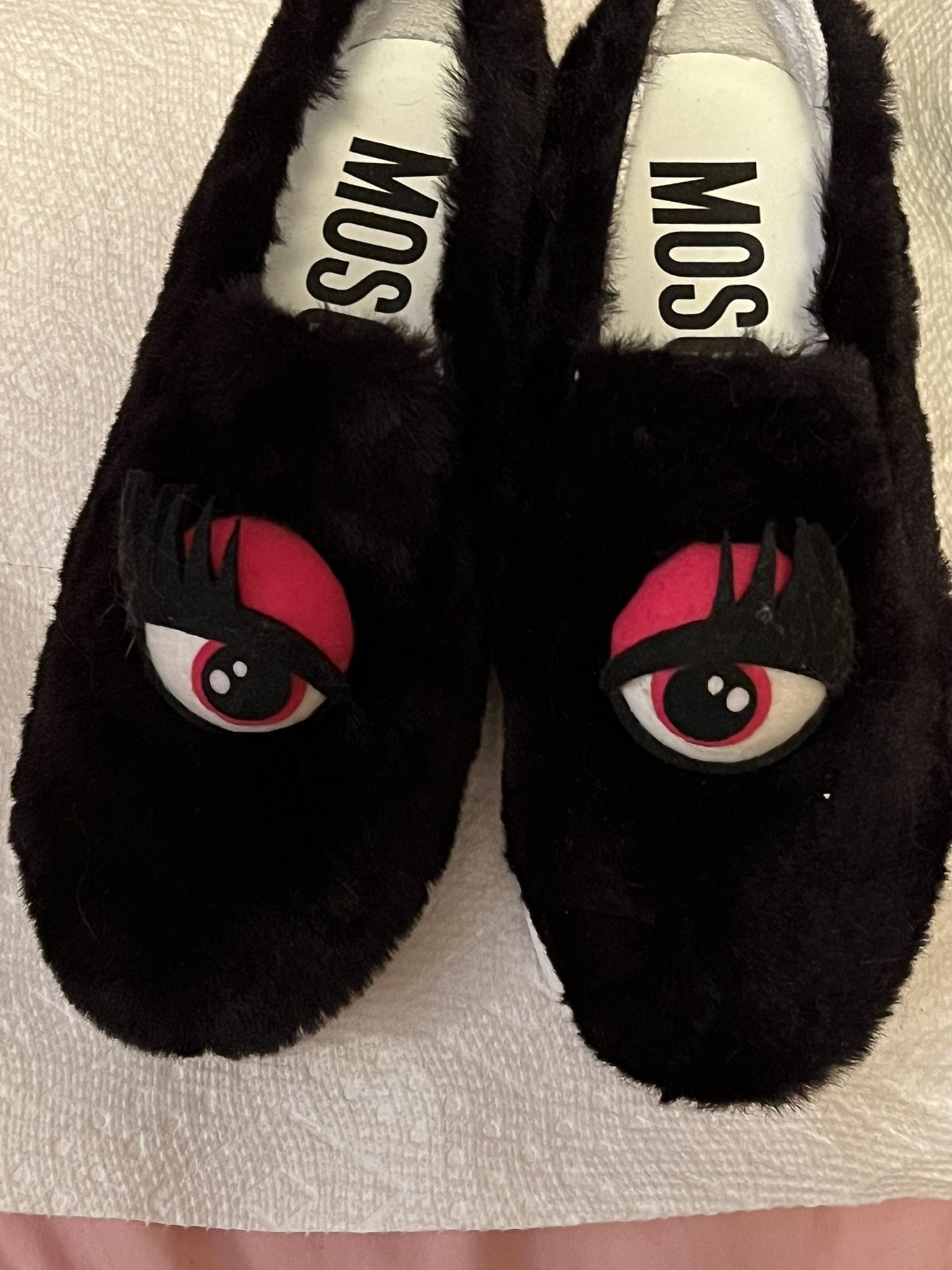 Moschino Fluffy Eye Loafers Size 6