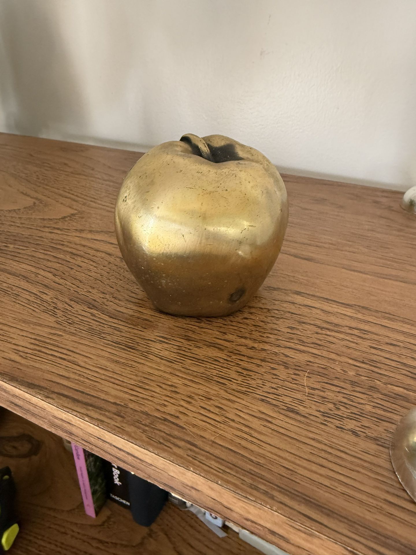 Vintage Solid Brass Apple Heavy MCM Fruit
