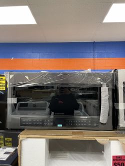 BLACK STAINLESS STEEL SAMSUNG MICROWAVE