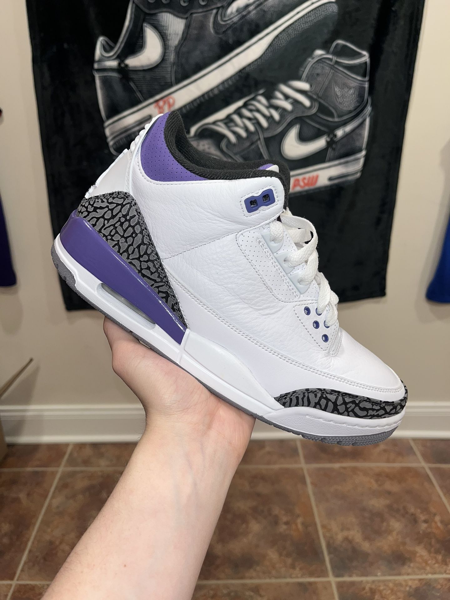 Size 9 Air Jordan 3 Dark Iris Brand New