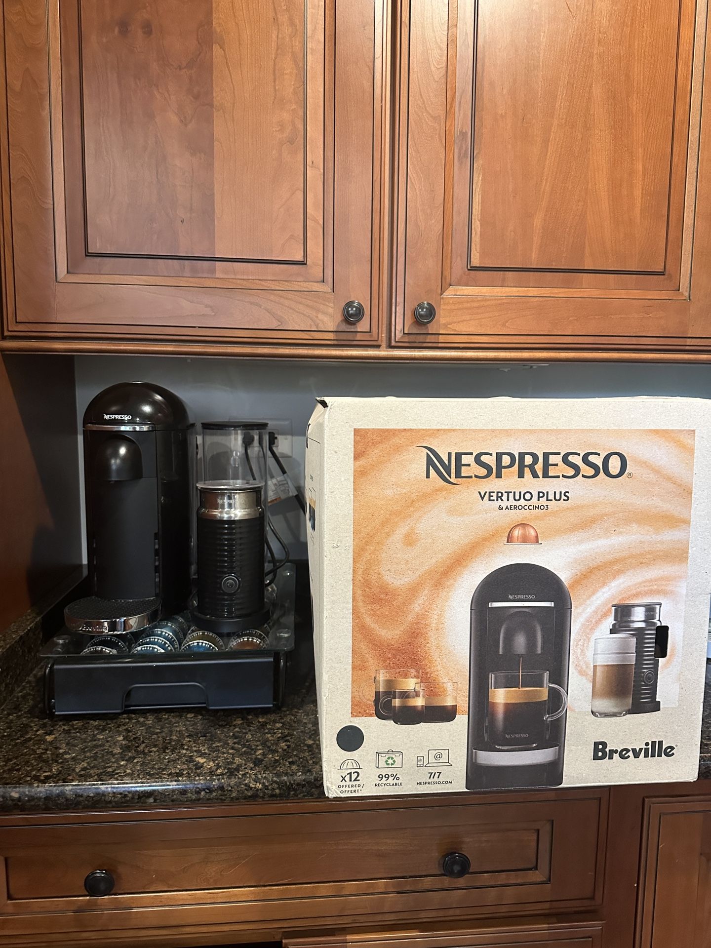 Nespresso Vertuo Plus Coffee Machine with Coffee Pods – Great Condition
