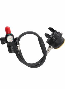 Scuba Valve with Pressure Gauge, Aluminum Alloy S400 Constant Stainless Steel & Silicone Construction, 80m Underwater Luminous Gauge, Double-filtered