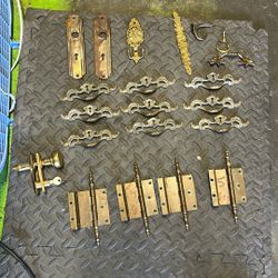 Vintage Ornate Brass Furniture And Door Hardware 