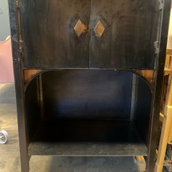 Hand built Steel And Copper Custom  Storage Cabinet