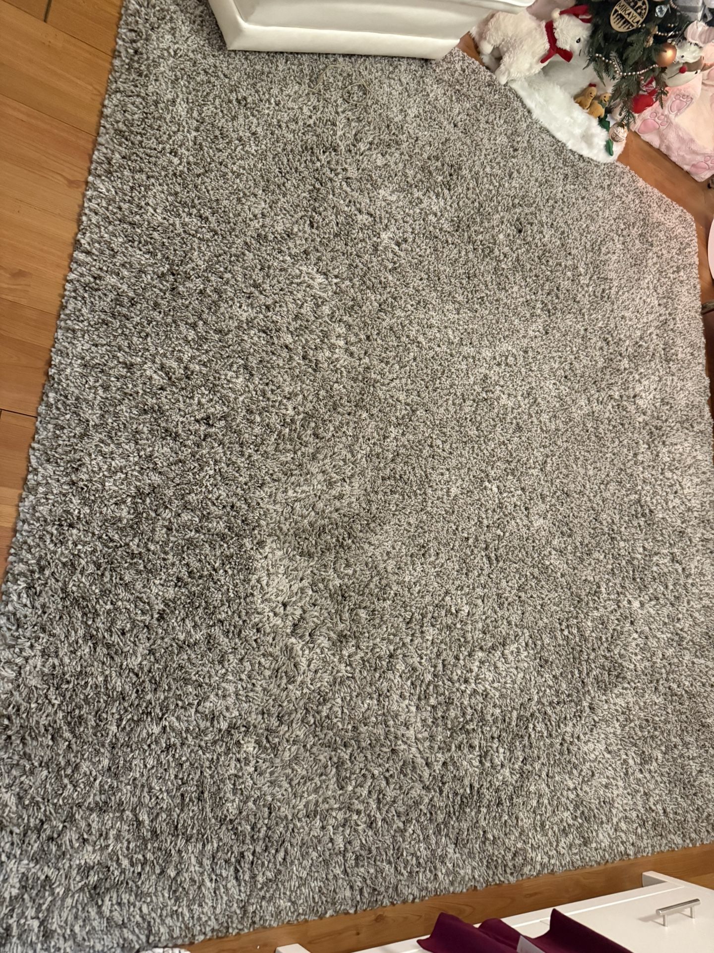 7x7 SAFAVIEH Gray Shag Rug (no Stains)