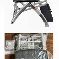 Life's A Beach Pilates Pro Chair w/ Adjustable Springs Cushioned Pads W/DVD~NEW