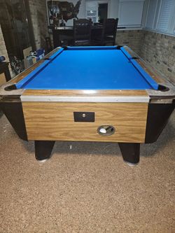 Pool Table. Coin Operated