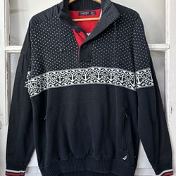 Nautica Anchor Fair Isle Pullover Sweater Men’s Size Large