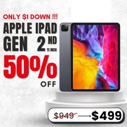 📱 iPad Pro 11" (2nd Gen, Cellular) – Now $499 or $1 Down! Save 50% + Warranty 🔥