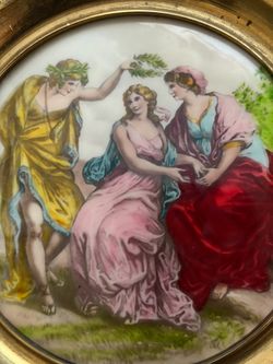 Vintage  Heavy PORCELIN and Brass  Decor