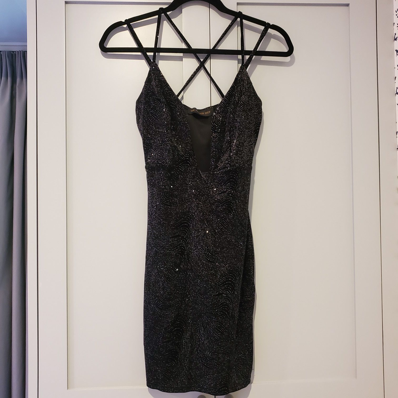 Black Glitter Dress, size S, Love Culture