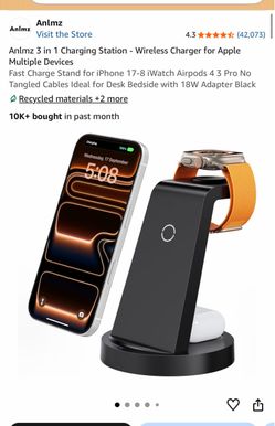 3 in 1 Charging Station - Wireless Charger for Apple Multiple Devices