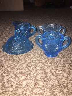 Antique pressed glass