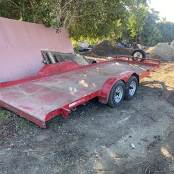 Car Hauler Trailer 20 Feet Long Metal Bed 