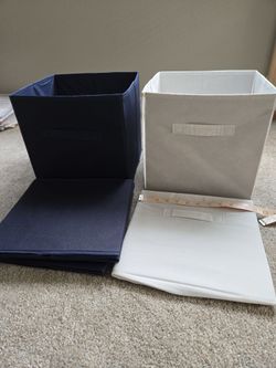 Set of 6 folding storage bin cubes