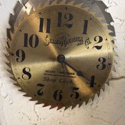 vintage Sears, Roebuck & Co. Saw Blade Clock