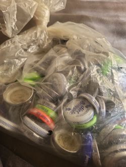 Plastic bag of Snapple Caps