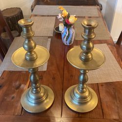 Antique Candle Stands Solid Brass