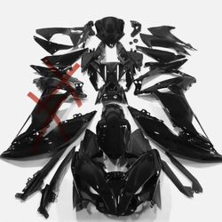 Gloss Black Fairing Kit Kawasaki Ninja - 2016 EX650 ABS Bodywork