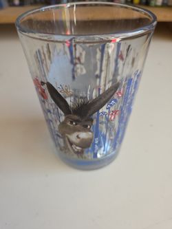 Shrek Donkey Character Drinking Glass