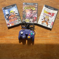 Game Cube Game Lot Of 3 & Controller 