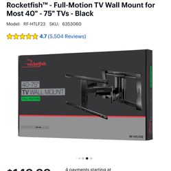 Rocketfish Full-Motion Tv Wall Mount