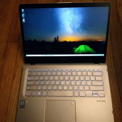 Fast! Asus 14" Touchscreen 2 in 1 Laptop/Tablet Intel Quad Core i5-8250U 1.6/3.4 GHz Turbo 8 GB Ram 1000 GB HD 1080P Full HD Webcam HDMI USB C Win 10