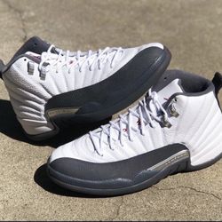 Jordan Retro 12 White Dark Grey DS