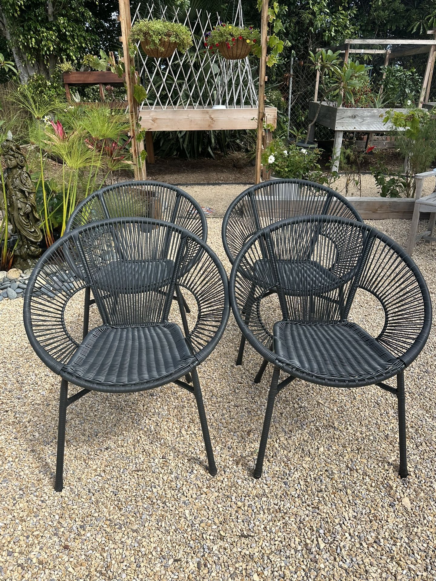 Art deco Chairs-4 Stackable