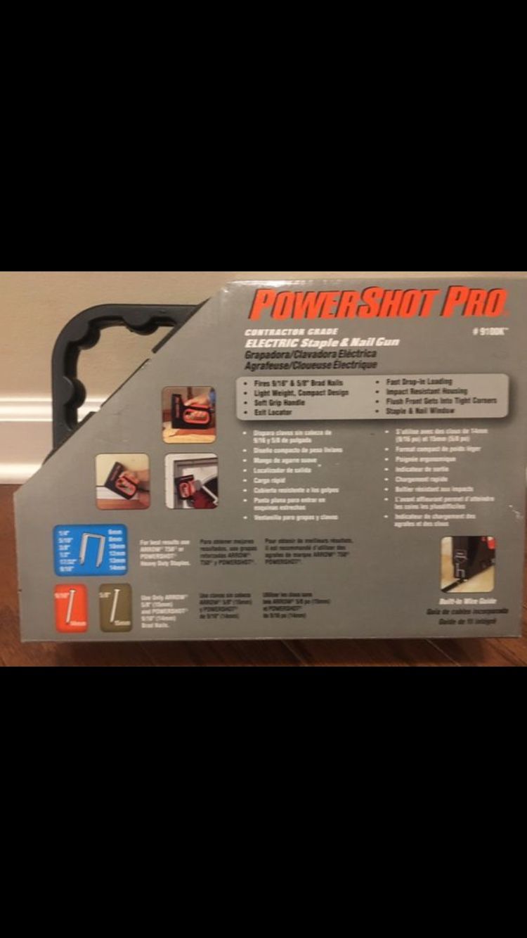 Arrow Fastener 9100K PowerShot Pro Electric Staple and Nail Gun for Sale in Charlotte, NC OfferUp