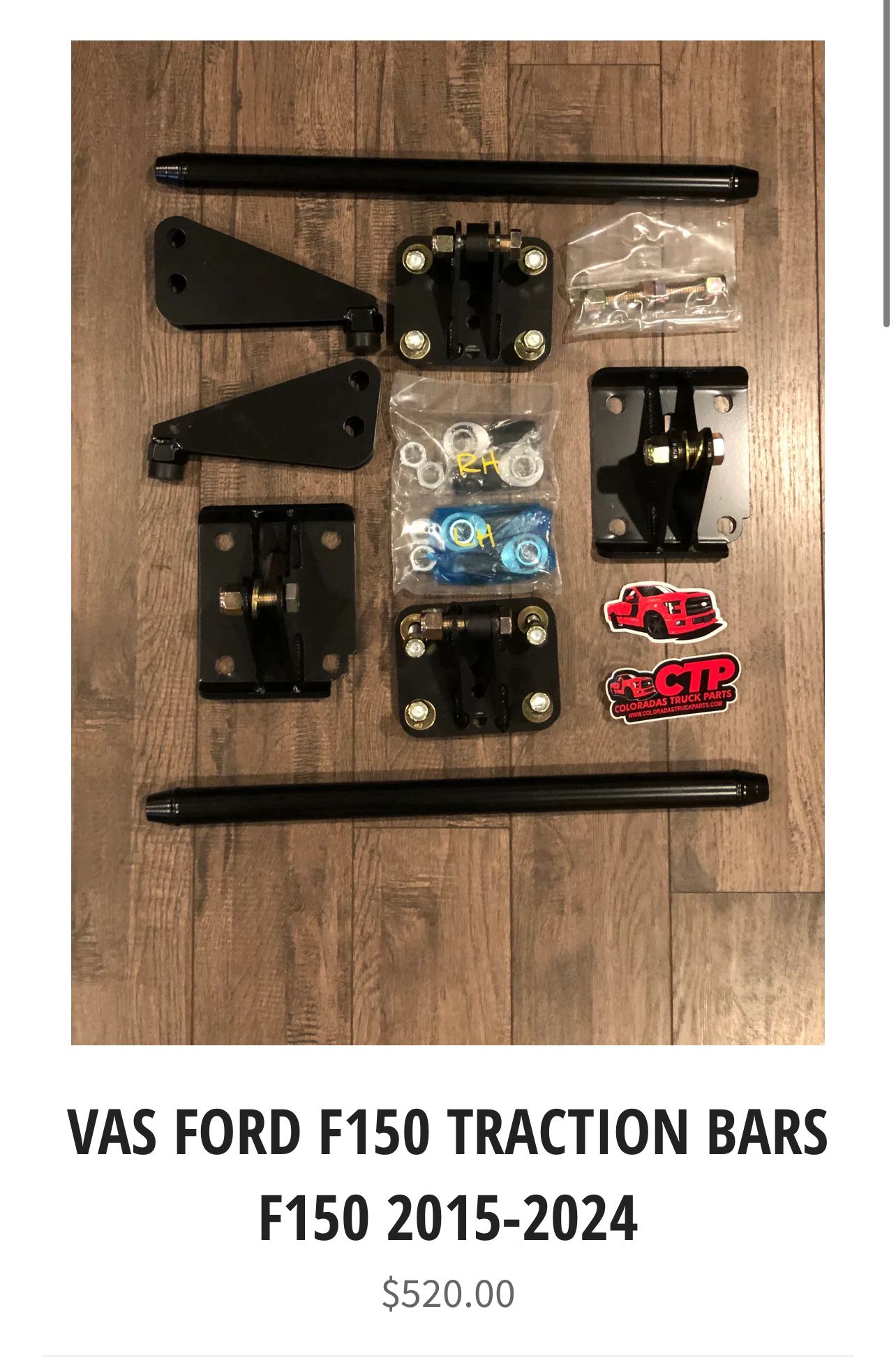 VAS FORD F150 TRACTION BARS F150 2021-2024 LOWERED