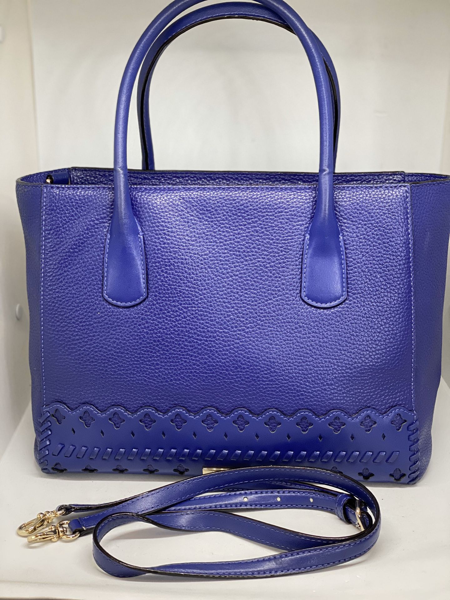 KATE SPADE Blue Leather Satchel Bag