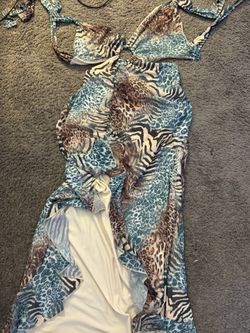 Cheetah Teal Dress