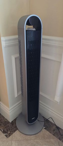 Dreo Pilot Max smart tower fan, silver, voice-controlled, remote