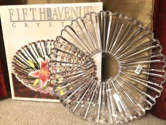 Fifth Avenue Large 14" Crystal Centerpiece Bowl "Alexandria”