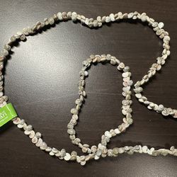 Vintage Snail Shell Necklace, Tiny Snail Shells strung to make a 36" necklace