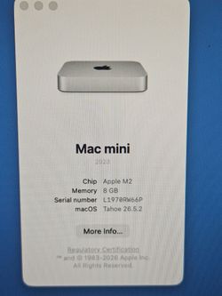Apple Mac Mini M2 2023 8GB