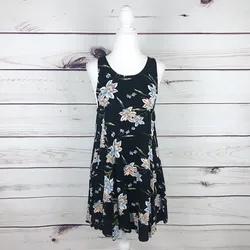 Floral mini dress forever 21 s small black