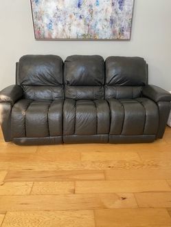 Lazboy Power Reclining Leather Sofa - Black