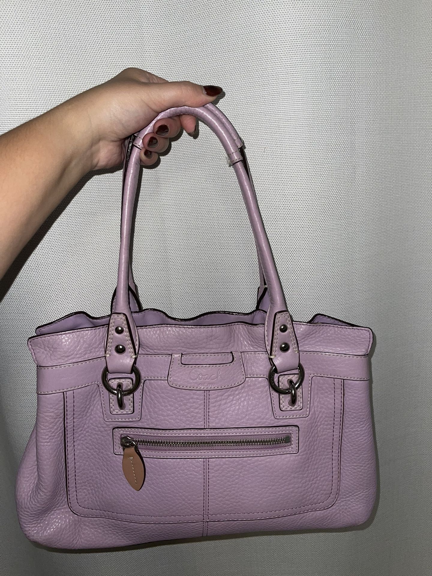 COACH - Lilac Pebbled Leather Penelope Shoulder Bag