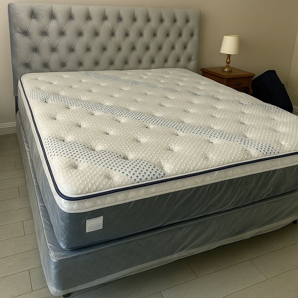King Size Mattress Pillow Top 14” Inches Excellent Comfort Also Available: Twin, Full, And Queen New From Factory With Its Plastic Same Day Delivery