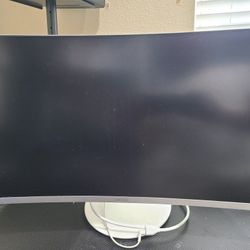 1-27" Dell Monitor And 1- 27" Curved Samsung Monitor 