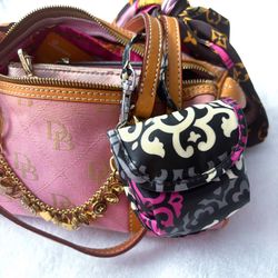 ✨ PURPLE VERA BRADLEY PURSE CHARM MICRO MINI VERA BRADLEY KEY CHAIN ✨