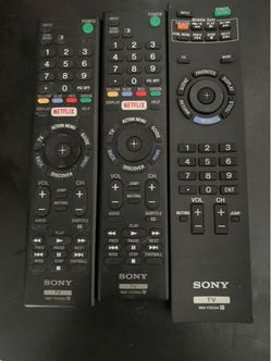 3 Sony TV Remotes - make offer