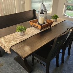 Dining Table With Chairs & Bench 