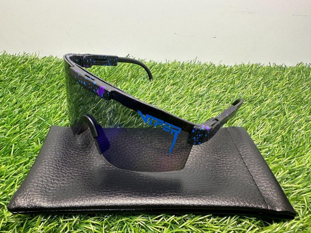 PIT VIPER BLACK BLUE CYCLING SUNGLASSES OUTDOOR