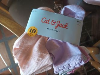Cat & Jack 10 pair socks size 2T - 3T